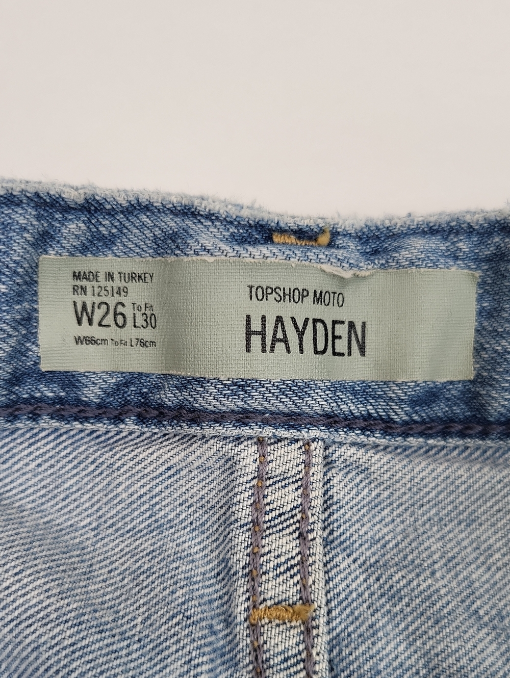 Top Shop Hayden Button Fly 10" Rise - Picture 5 of 12